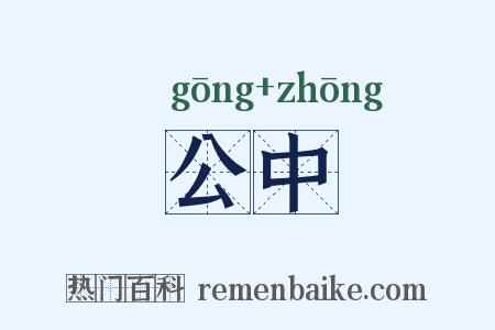 公中是什么意思的图片